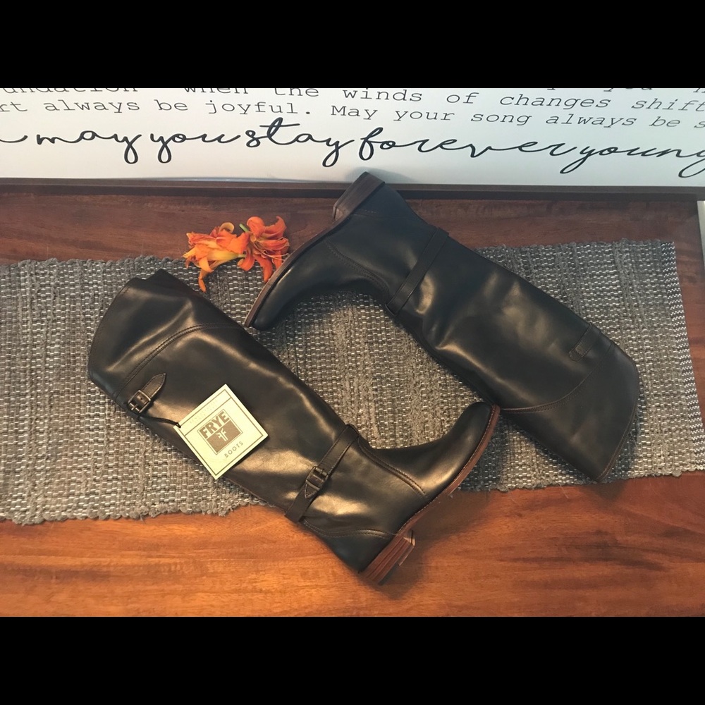 Frye Dorado Dark Brown Riding Boots Size 7.5